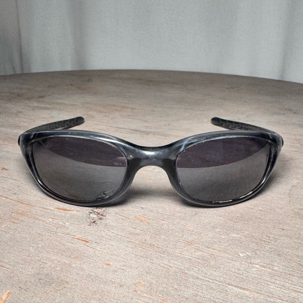 Vintage Oakley Fives Smoke Gray Wrap Sunglasses - Picture 3 of 8